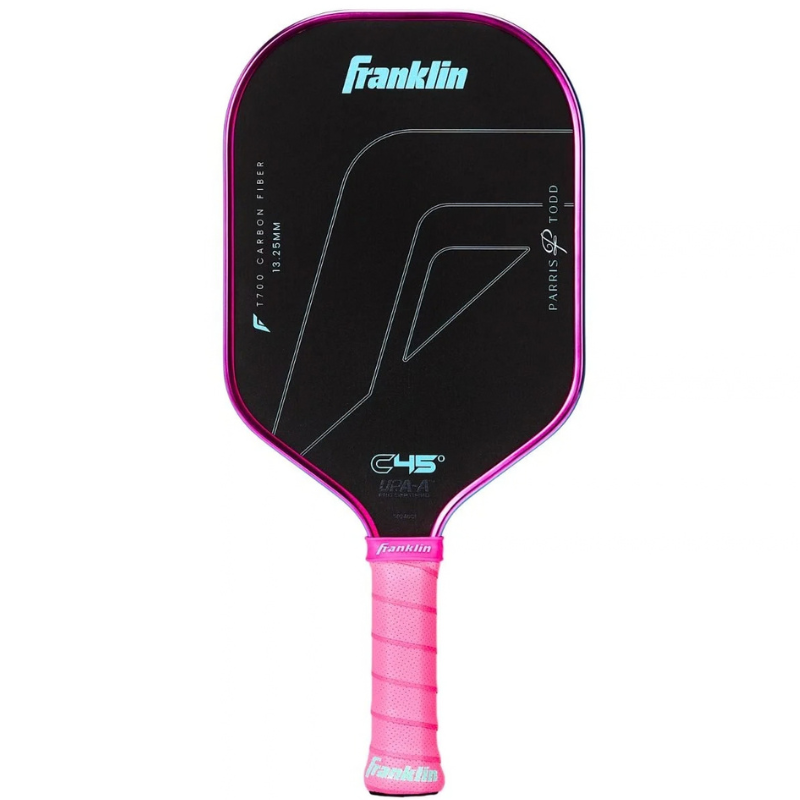 Franklin C45 Parris Todd Signature Carbon Fiber 13.25mm Pickleball Paddle - Hot Pink/Surf Blue