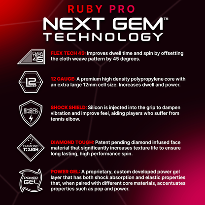 Six Zero Ruby Pro 14mm Pickleball Paddle