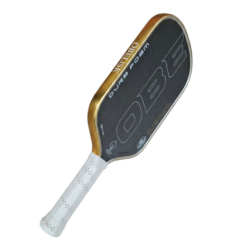 Obelisk Regal Power Pickleball Paddle - Gold Edge-Silver Rim