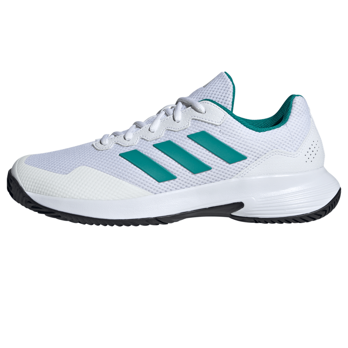 Adidas Gamecourt 2.0 Mens Tennis Shoes - Footwear White/Pure Teal/Core Black