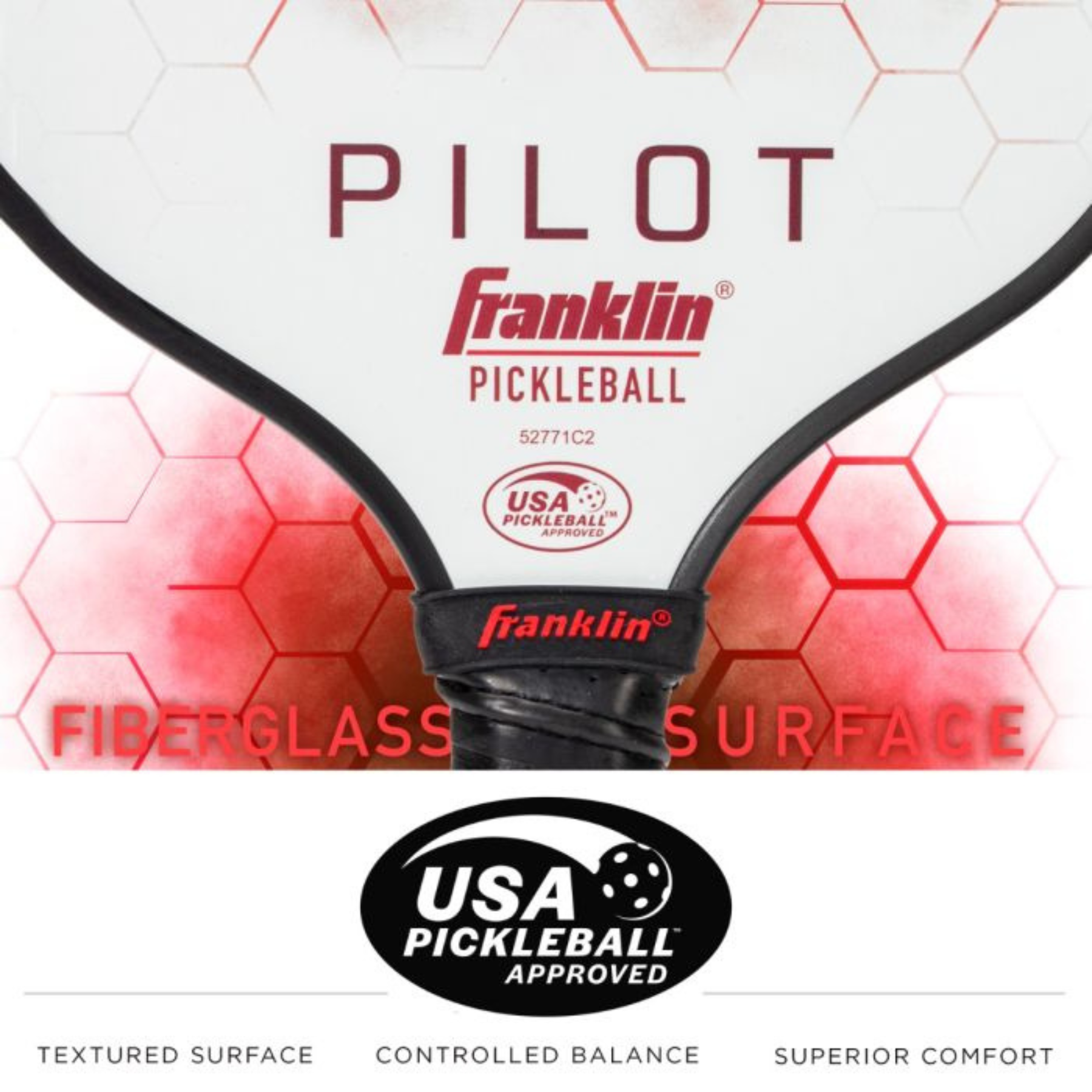 Franklin Pilot Series Fibreglass Pickleball Paddle with Maxgrit