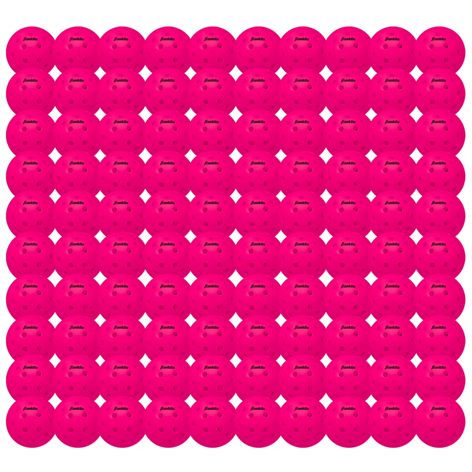 Franklin X-40 Outdoor 100 Pack Box Pickleballs - Pink