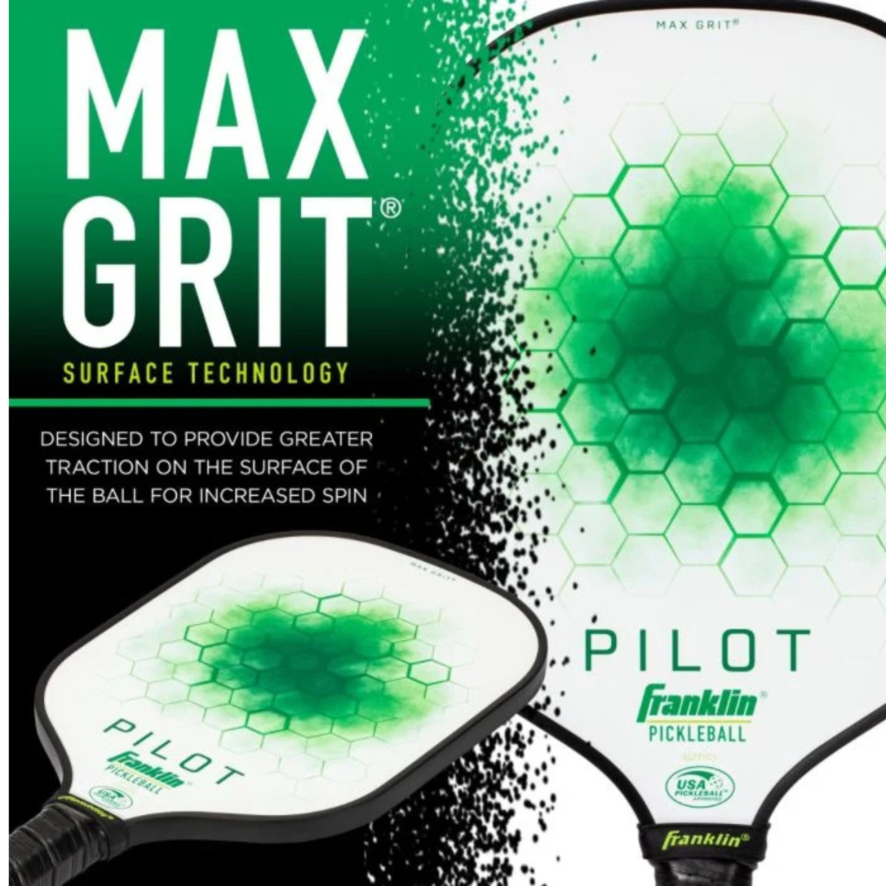 Franklin Pilot Series Fibreglass Pickleball Paddle with Maxgrit