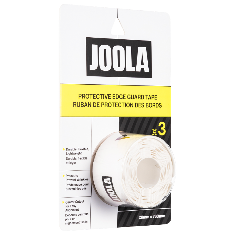 JOOLA Pro V Protective Edge Guard Tape - White (28mm x 760mm - 3 Pack)