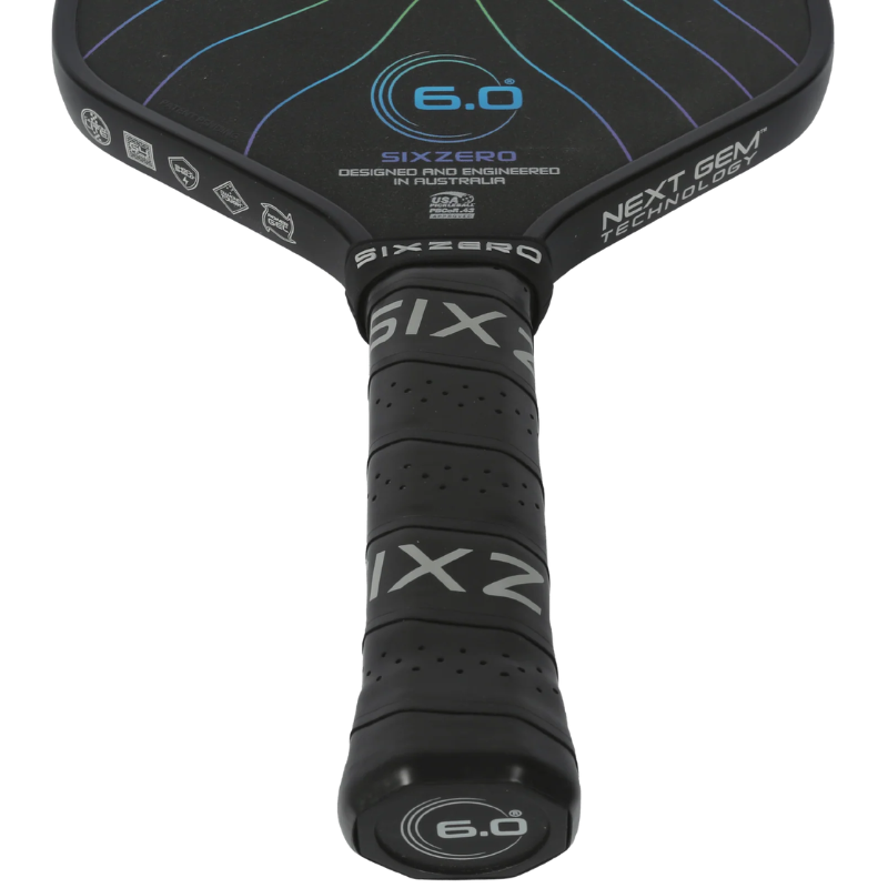 Six Zero All Court Power 14mm Pickleball Paddle - Black Opal