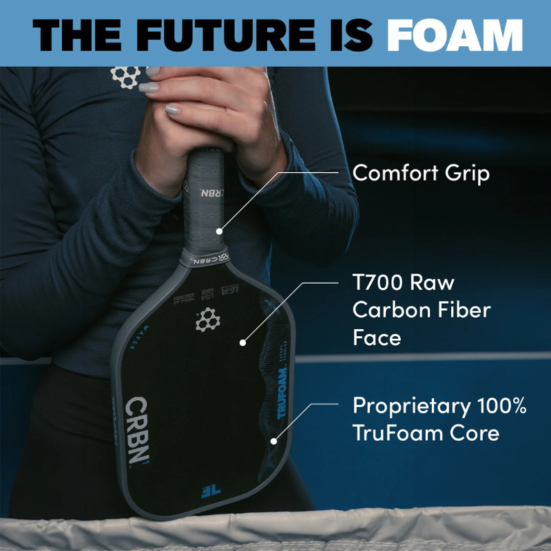 CRBN³ TruFoam Waves Elongated Pickleball Paddle