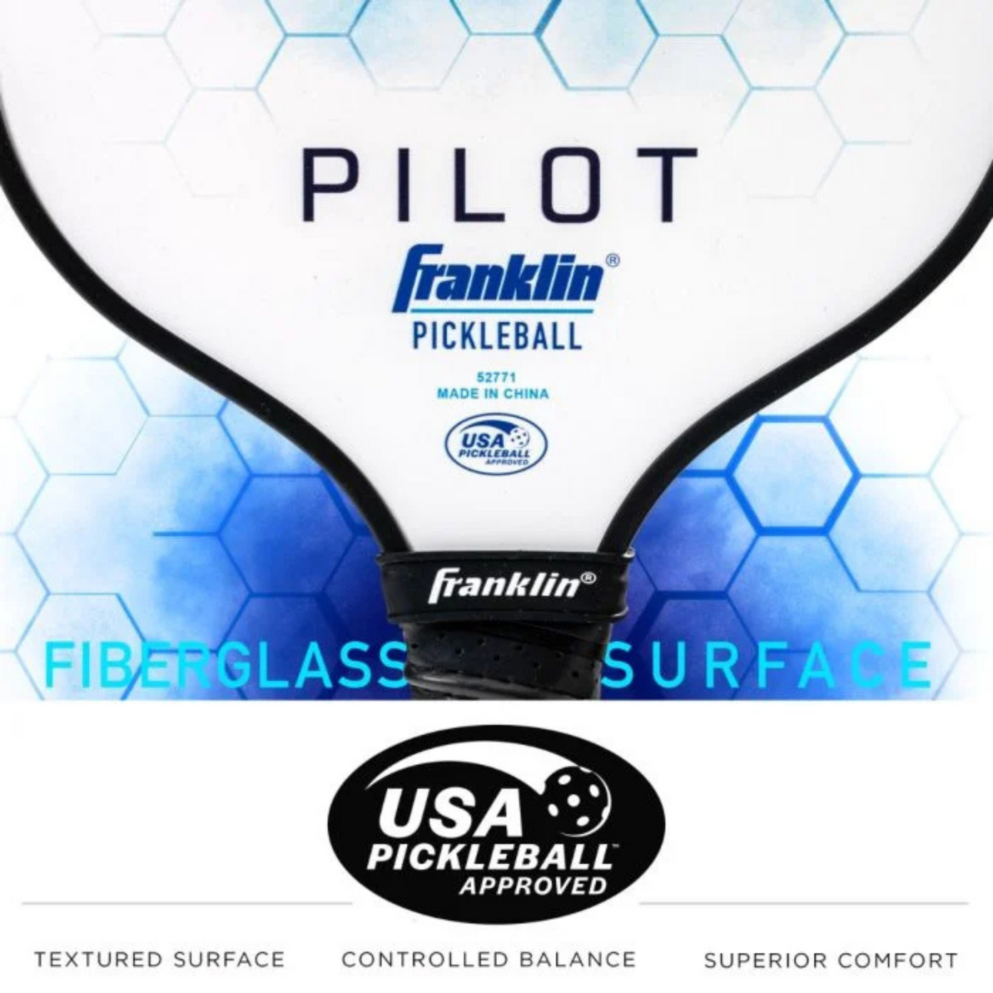 Franklin Pilot Series Fibreglass Pickleball Paddle with Maxgrit