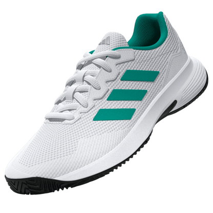 Adidas Gamecourt 2.0 Mens Tennis Shoes - Footwear White/Pure Teal/Core Black