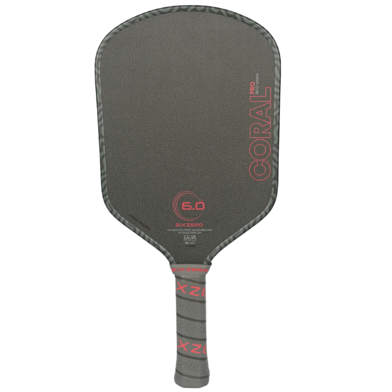 Six Zero Coral Pro 16mm Hybrid Pickleball Paddle - Infrared