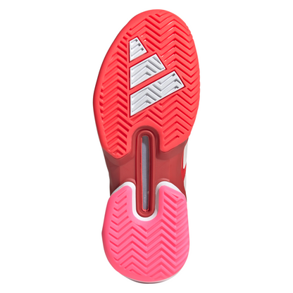 Adidas Adizero Ubersonic 5 Womens Tennis Shoes - Lucid Red/Zero Metalic / Lucid Pink