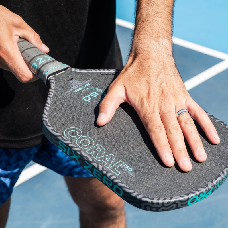 Six Zero Coral Pro 16mm Hybrid Pickleball Paddle - Electric Blue