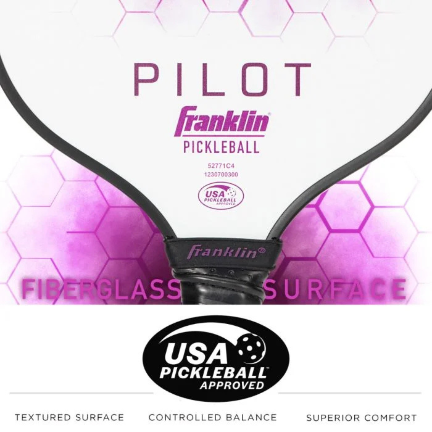 Franklin Pilot Series Fibreglass Pickleball Paddle with Maxgrit