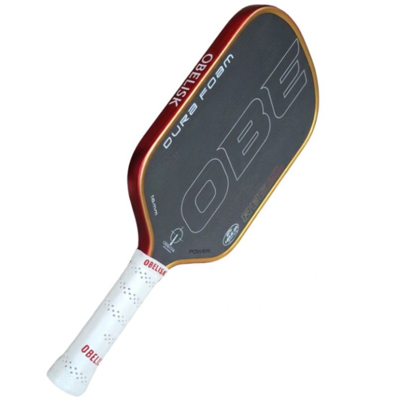 Obelisk Regal Power Pickleball Paddle - Red Edge-Gold Rim