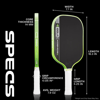 JOOLA Kosmos Pro V Tyson McGuffin 14mm Pickleball Paddle -  Surge Green