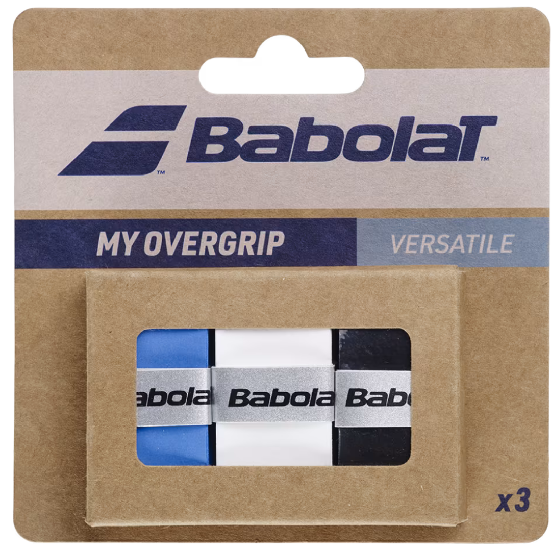 Babolat My Grip Overgrip 3 Pack - Black/Blue/White