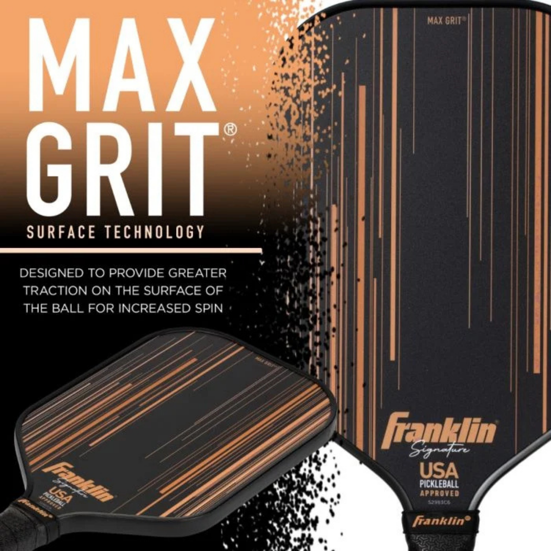 Franklin Signature Series Fiberglass 16mm with Maxgrit Pickleball Paddle