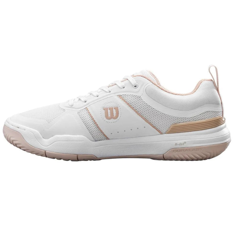 Wilson Pickle Pro Womens Pickleball Shoes - White/Cameo Rose