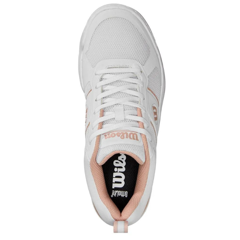 Wilson Pickle Pro Womens Pickleball Shoes - White/Cameo Rose