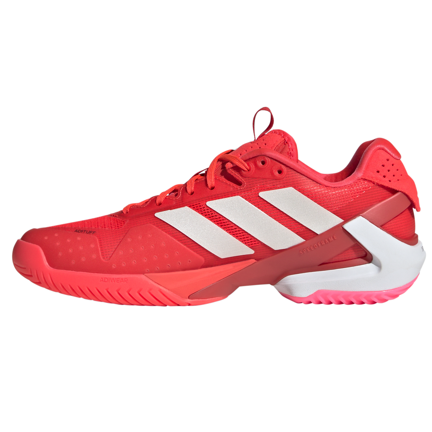 Adidas Adizero Ubersonic 5 Womens Tennis Shoes - Lucid Red/Zero Metalic / Lucid Pink