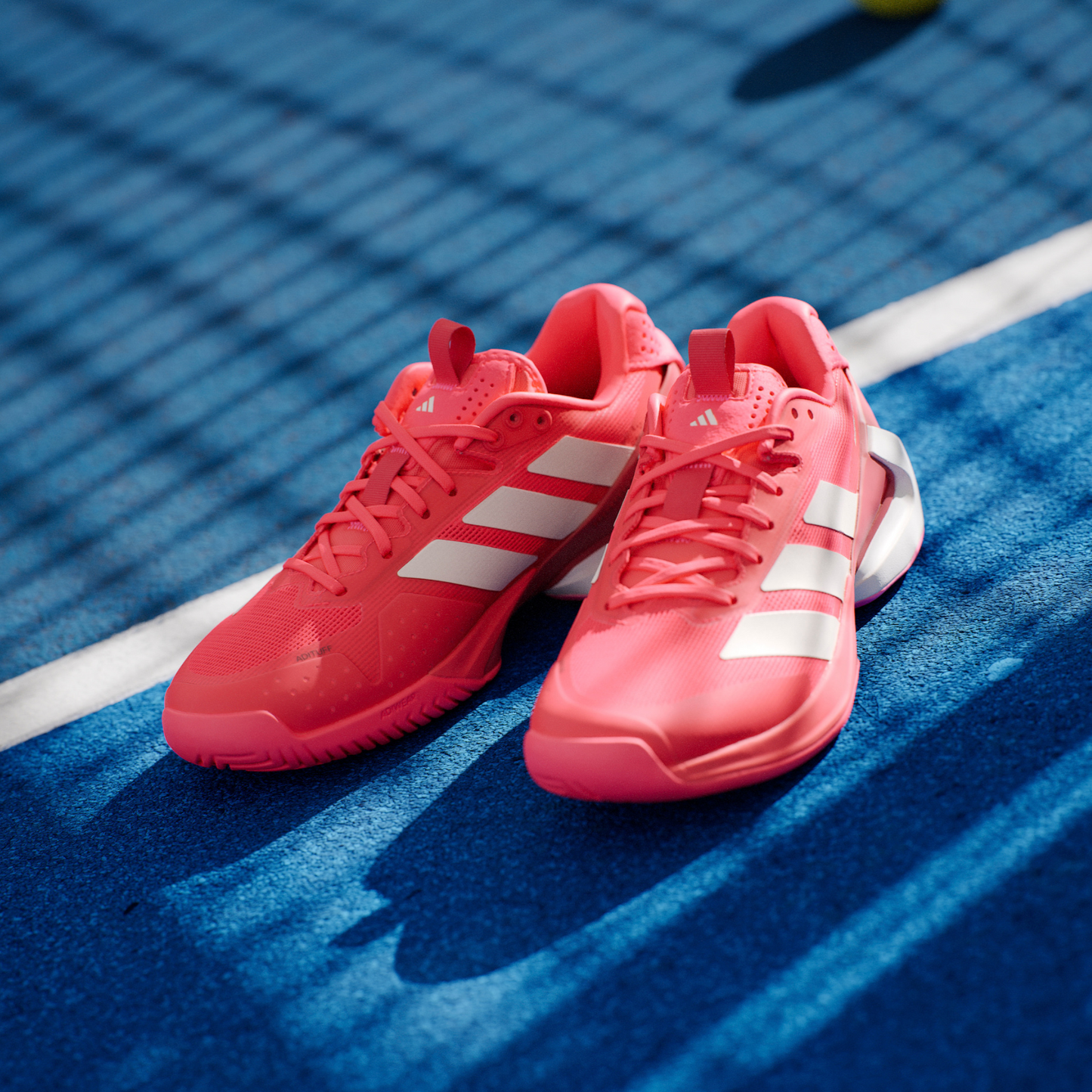 Adidas Adizero Ubersonic 5 Womens Tennis Shoes - Lucid Red/Zero Metalic / Lucid Pink