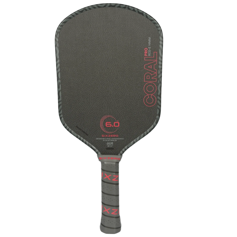 Six Zero Coral Pro 16mm Elongated Pickleball Paddle - Infrared