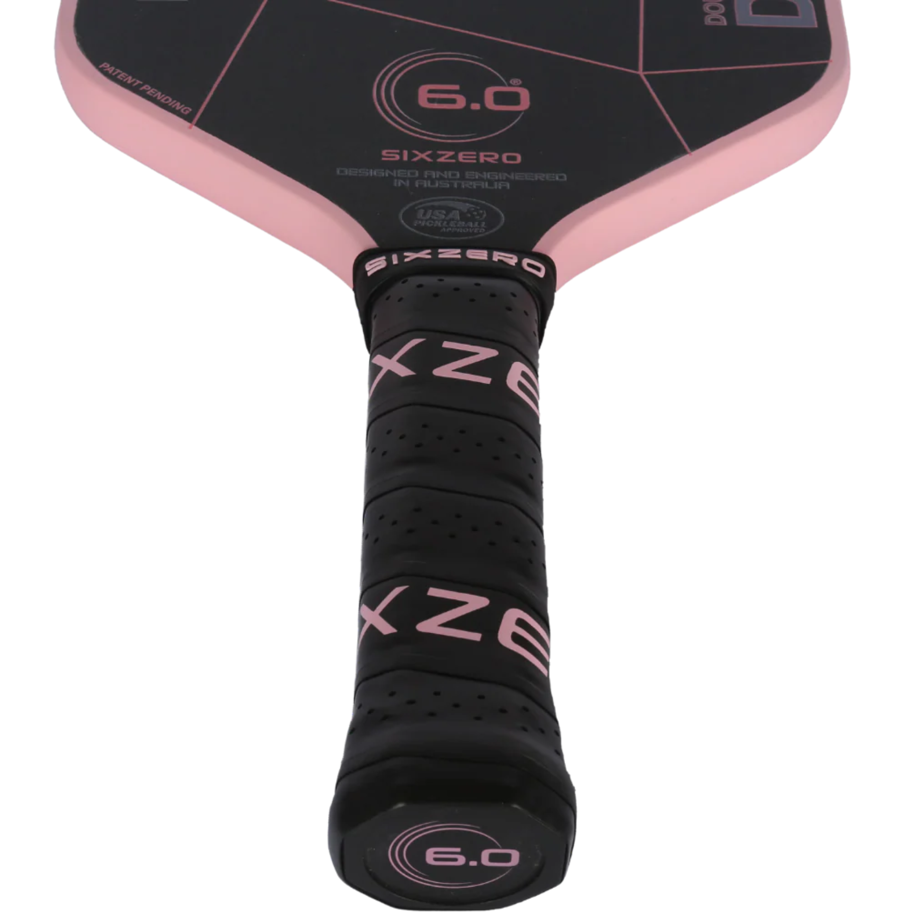 Six Zero Infinity Edgeless Double Black Diamond Control 16mm Pickleball Paddle - Cherry Blossoms Pink