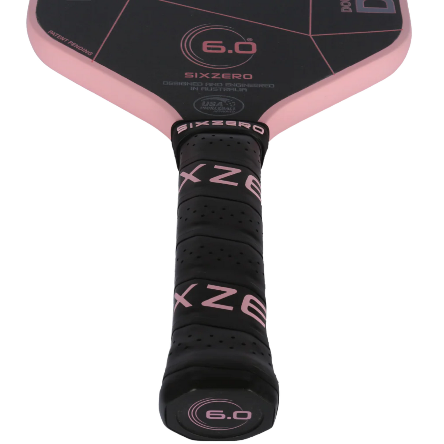 Six Zero Infinity Edgeless Double Black Diamond Control 16mm Pickleball Paddle - Cherry Blossoms Pink