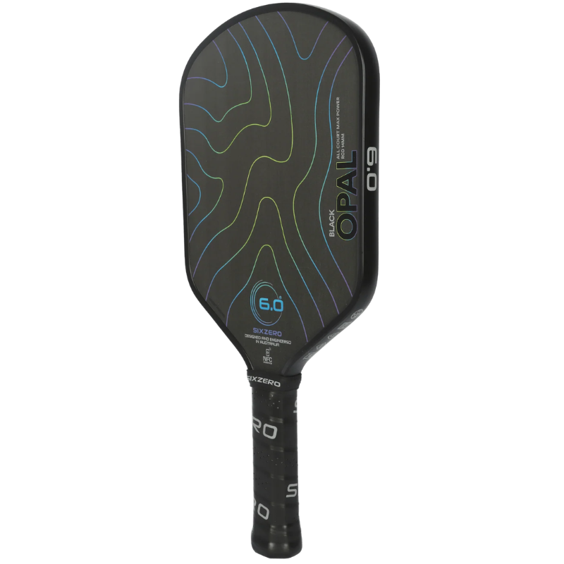 Six Zero All Court Power 14mm Pickleball Paddle - Black Opal