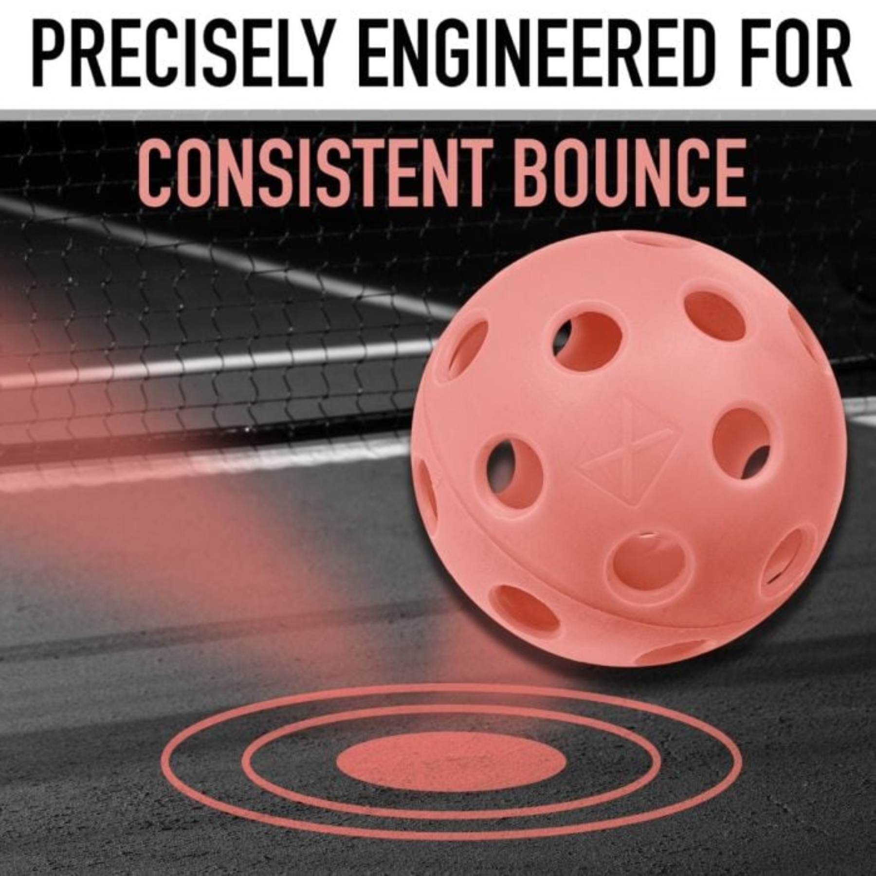 Franklin X-26 Indoor Pickleballs 12 Pack - Coral Orange