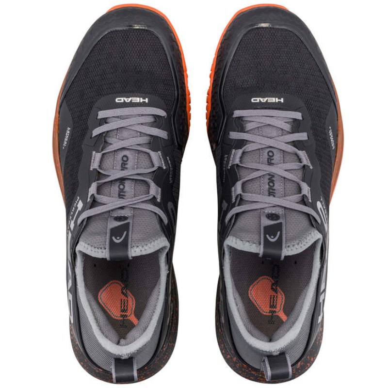 Head Motion Pro Mens Pickleball Shoes - Black/Orange
