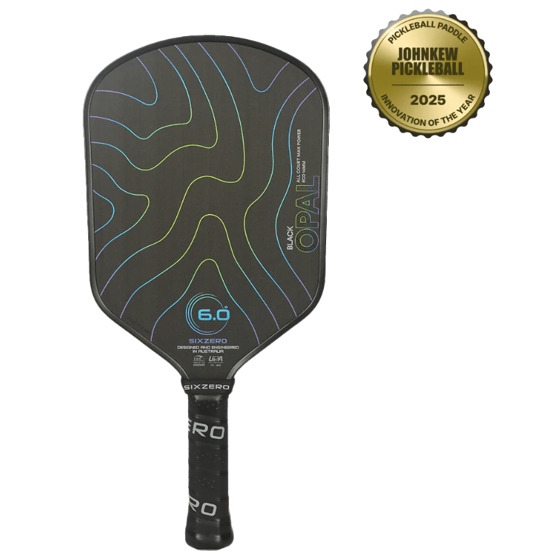 Six Zero All Court Power 14mm Pickleball Paddle - Black Opal