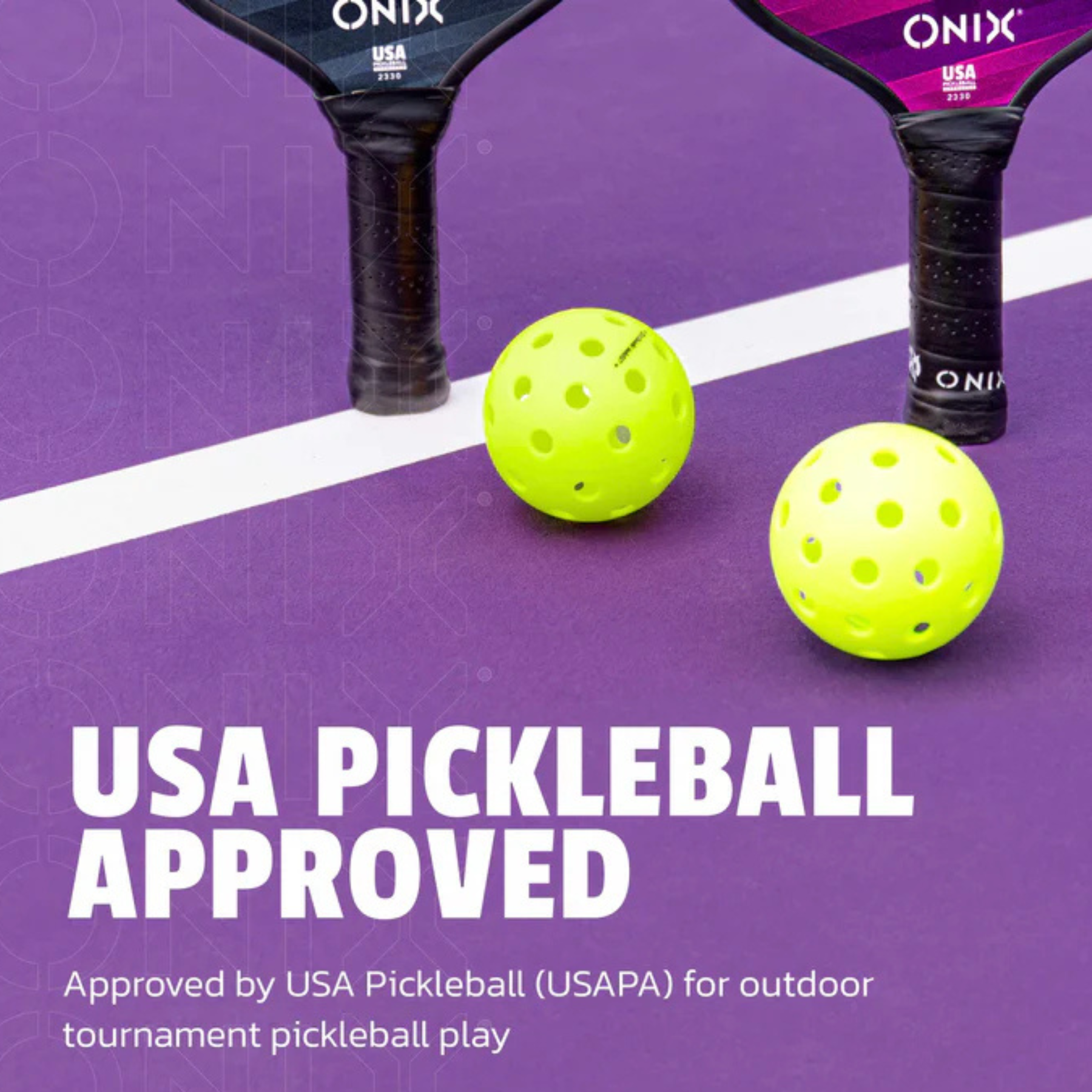 Onix Fuse G2 Outdoor Pickleballs 3 Pack - Neon Green