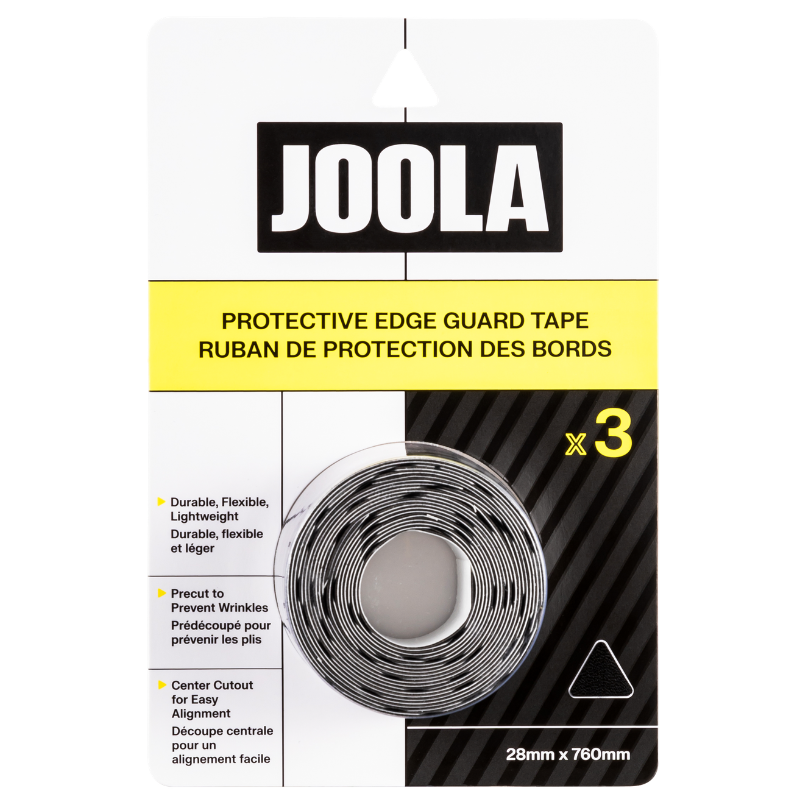 JOOLA Pro V Protective Edge Guard Tape - Black (28mm x 760mm - 3 Pack)
