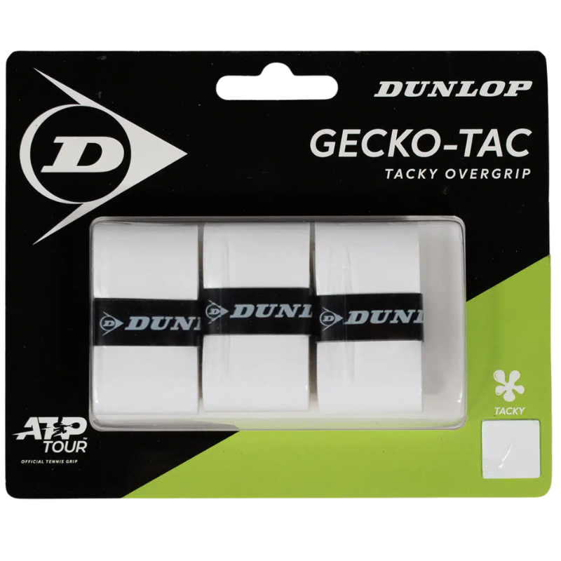 Dunlop Gecko-Tac Blister Overgrip 3-Pack - White