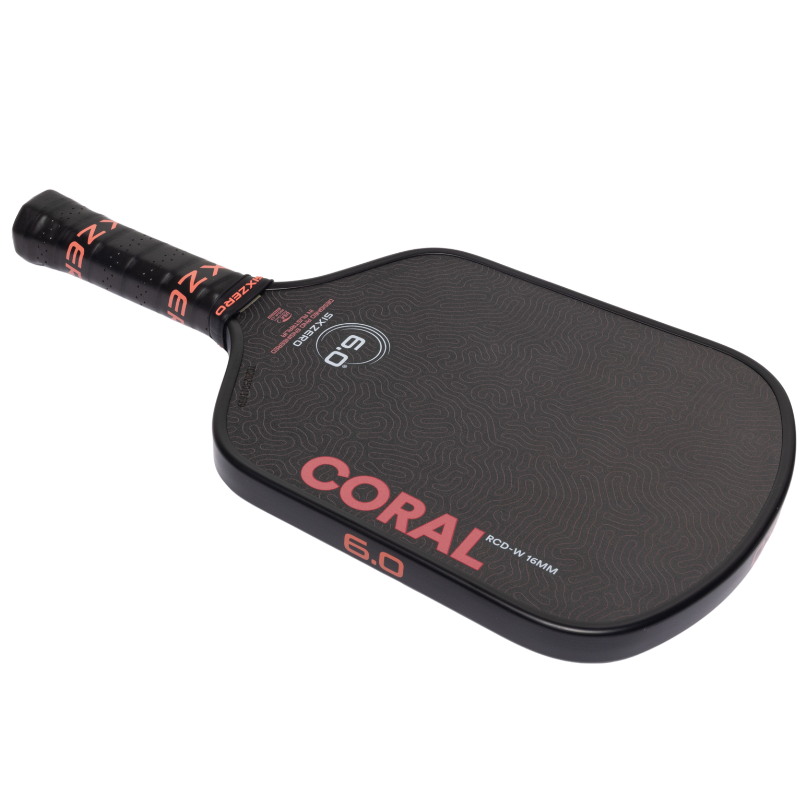 Six Zero Coral 16mm Widebody Pickleball Paddle