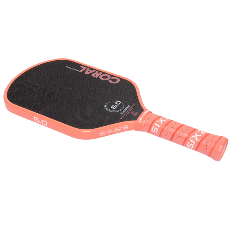 Six Zero Coral 16mm Elongated Pickleball Paddle