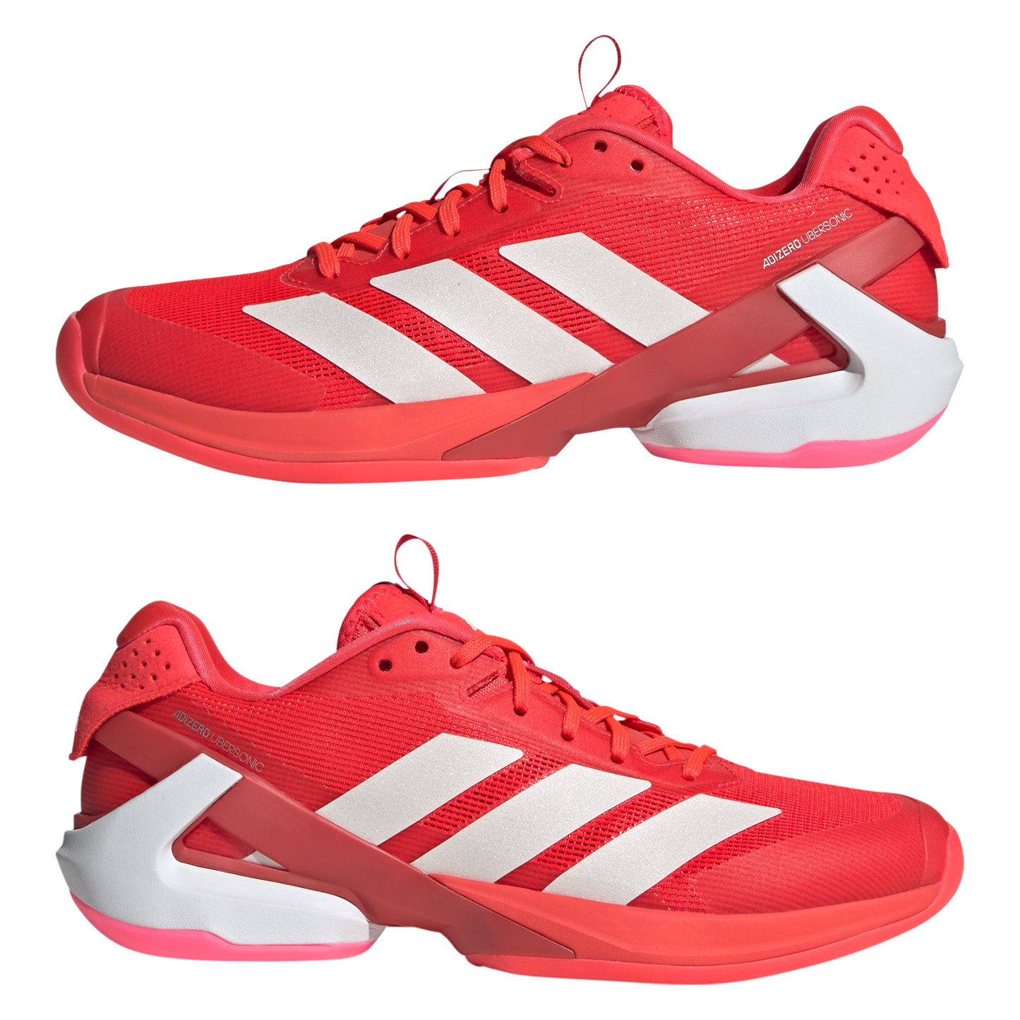 Adidas Adizero Ubersonic 5 Womens Tennis Shoes - Lucid Red/Zero Metalic / Lucid Pink
