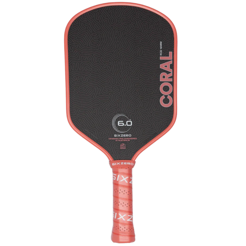 Six Zero Coral 16mm Hybrid Pickleball Paddle