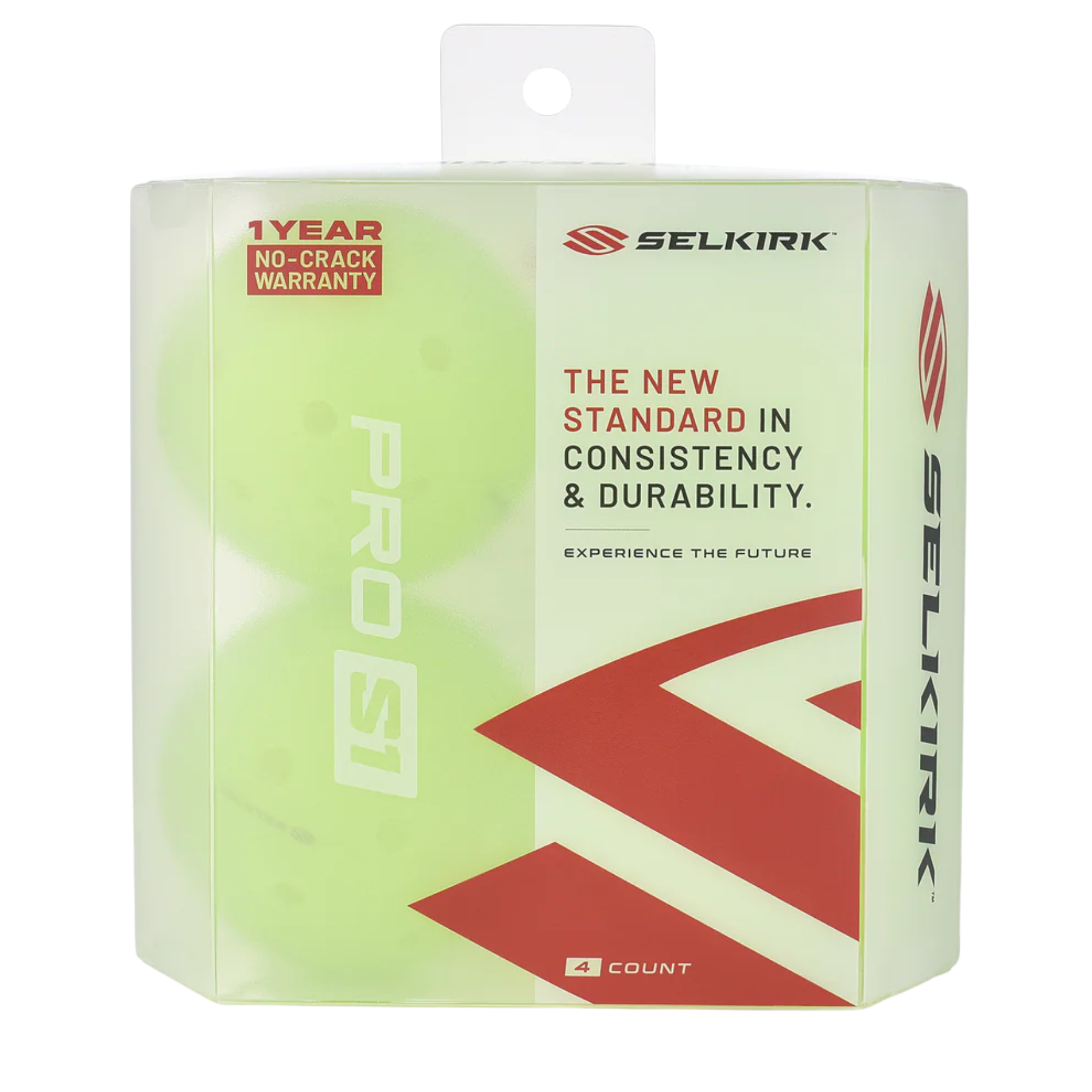 Selkirk Pro S1 Outdoor 4 Pack Pickleballs - Neon Green