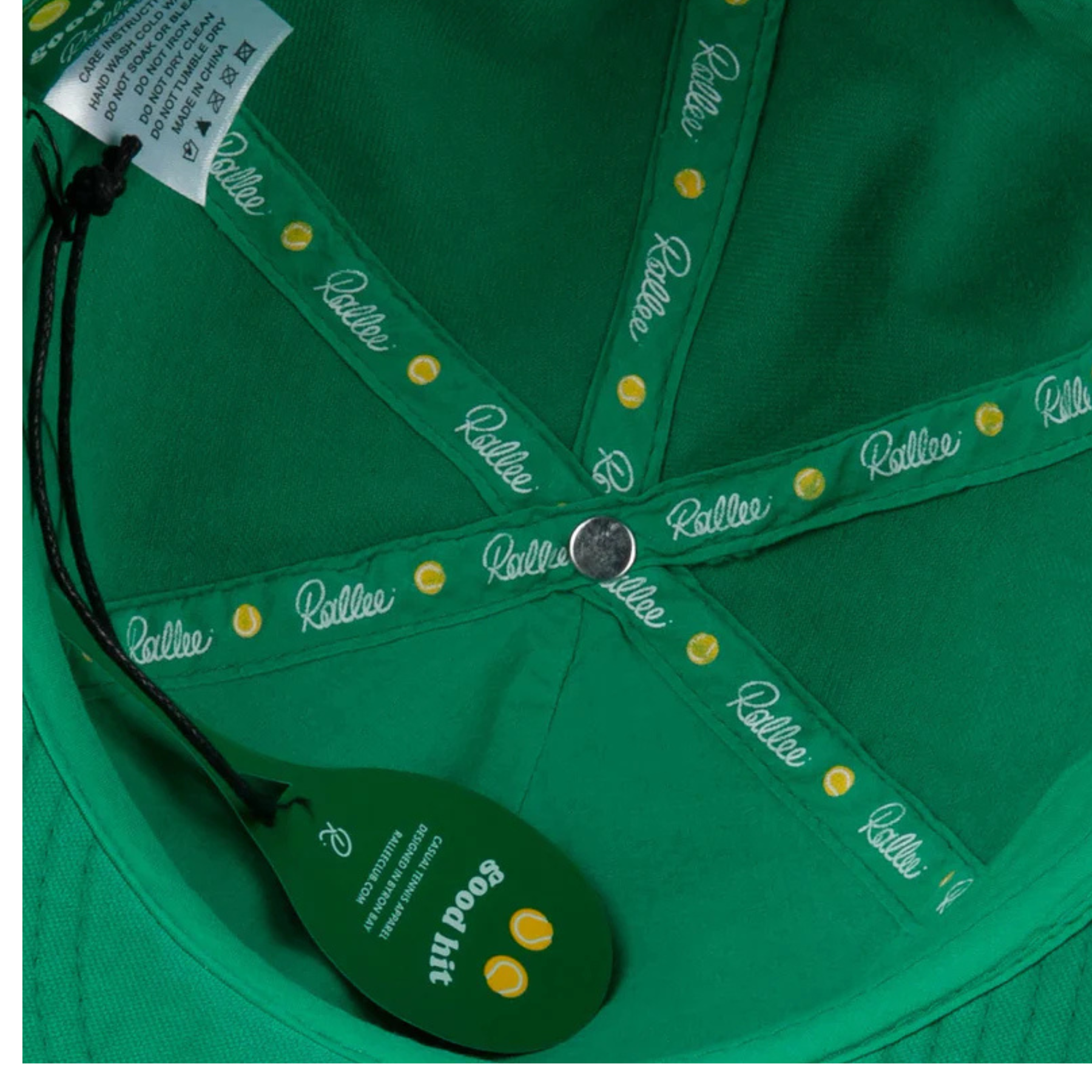 Rallee x NPL 'Healthy Competition' Soft Peak Pickleball Cap OSFM - Baggy Green with White Embroidery