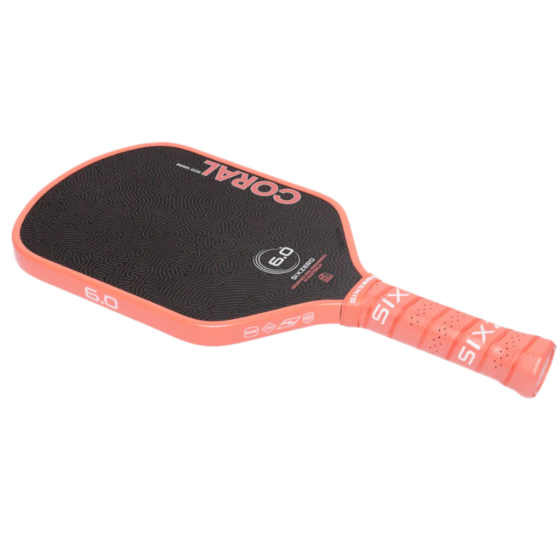 Six Zero Coral 16mm Hybrid Pickleball Paddle