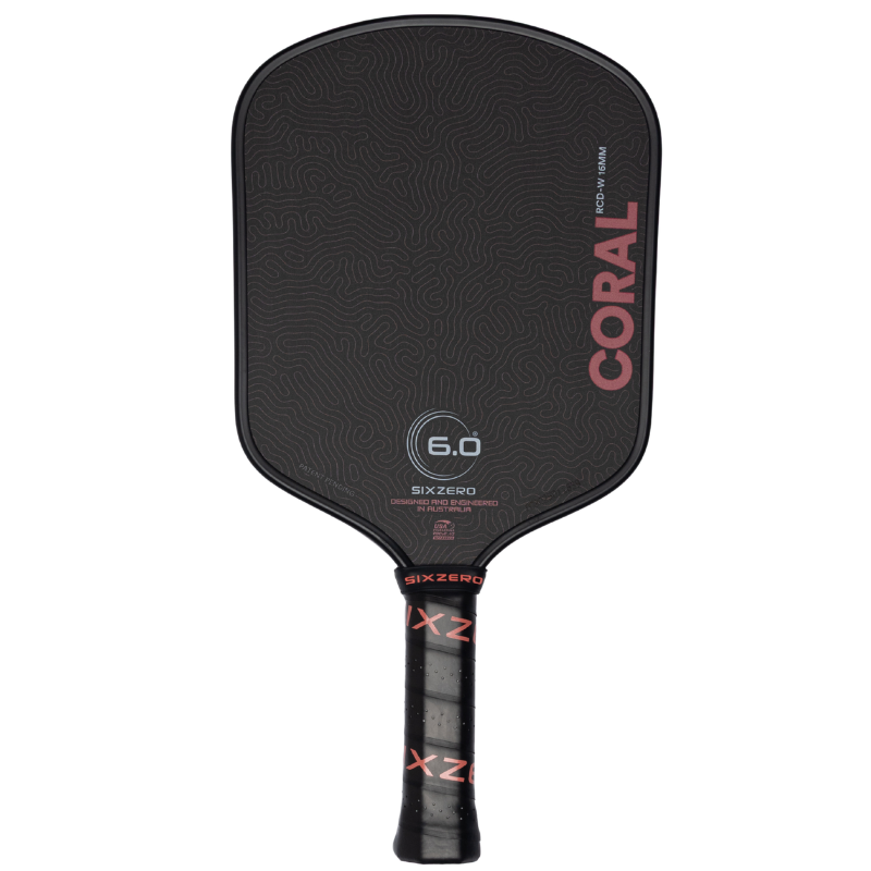 Six Zero Coral 16mm Widebody Pickleball Paddle