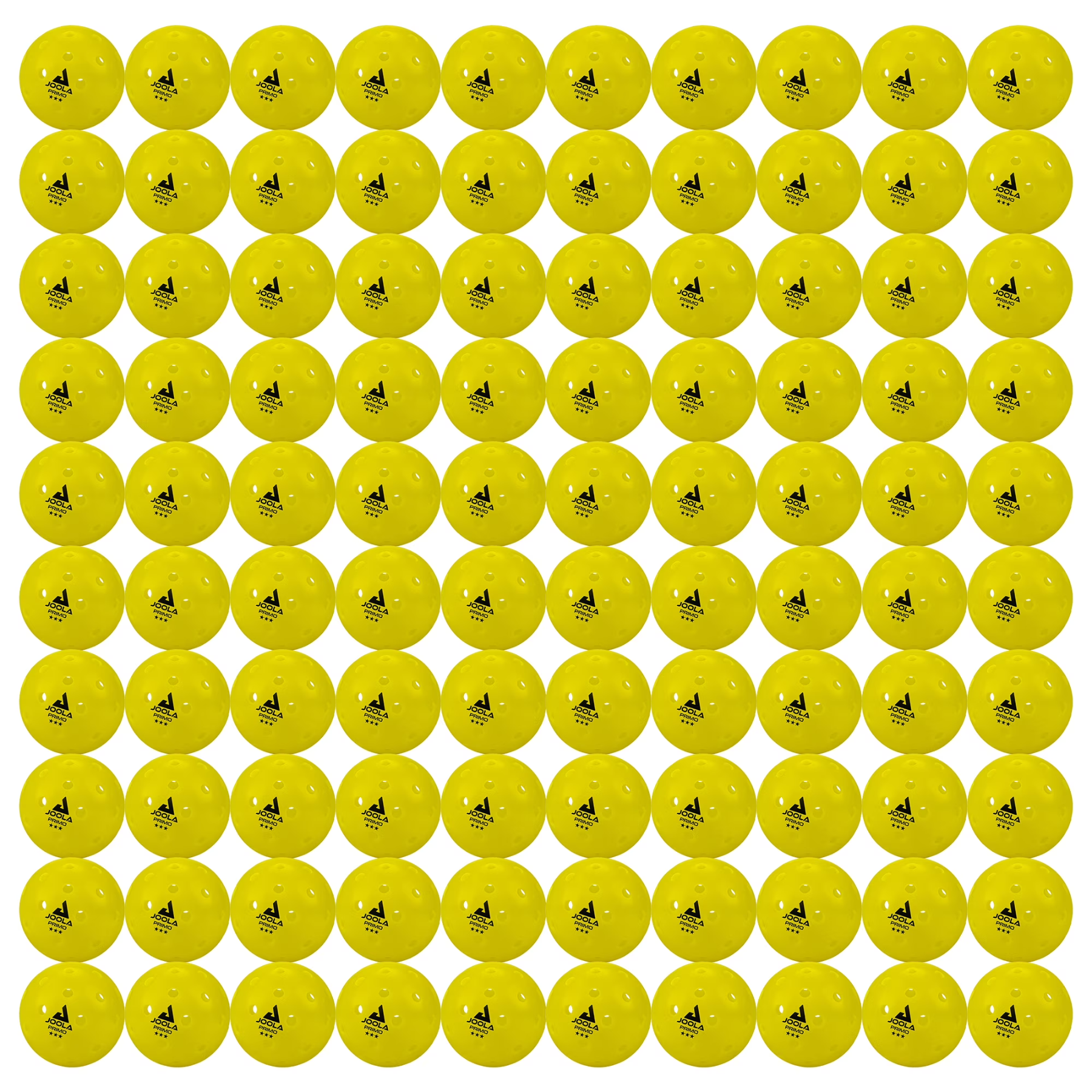 Joola Plastic Primo Outdoor Pickleballs 100 Pack - Yellow