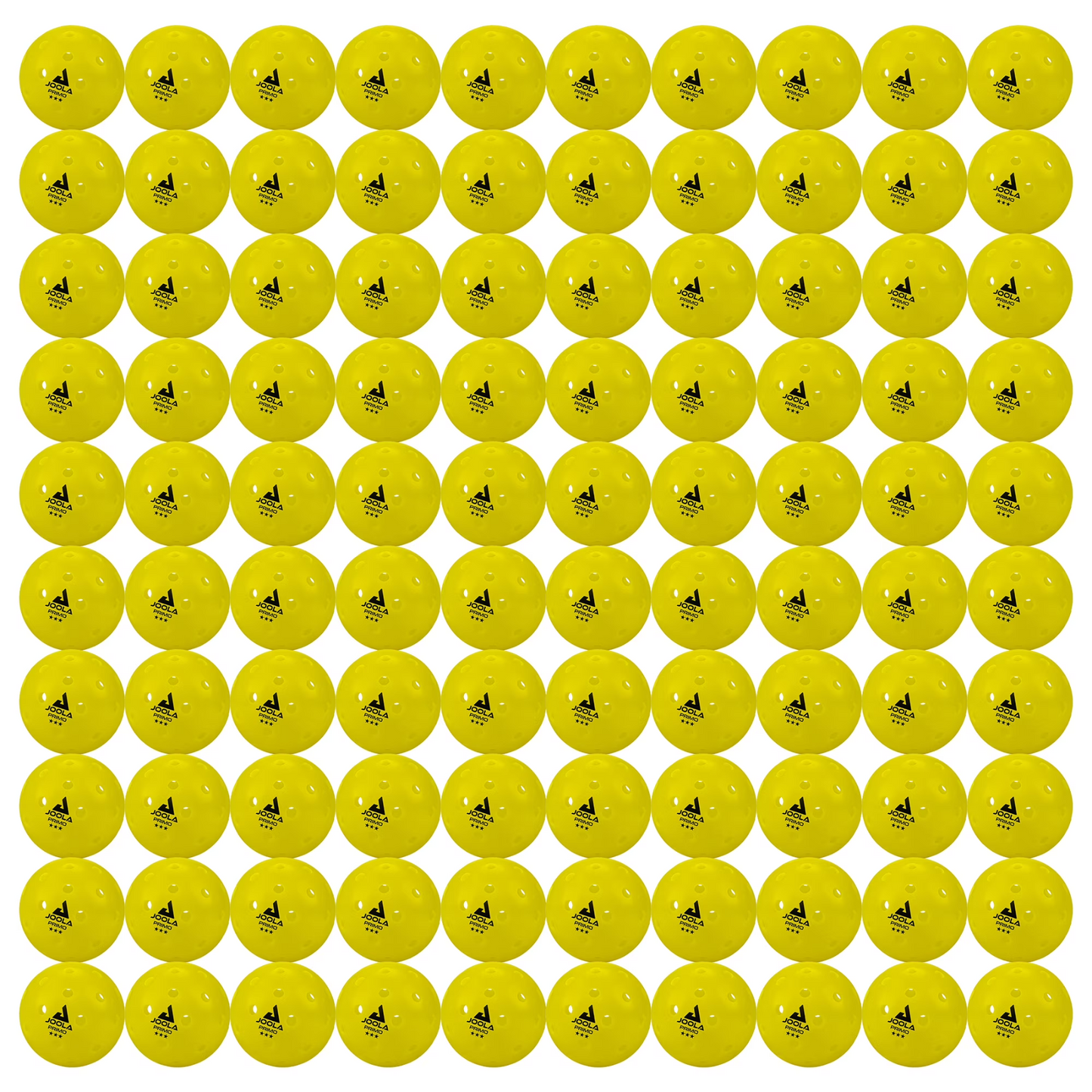 Joola Plastic Primo Outdoor Pickleballs 100 Pack - Yellow
