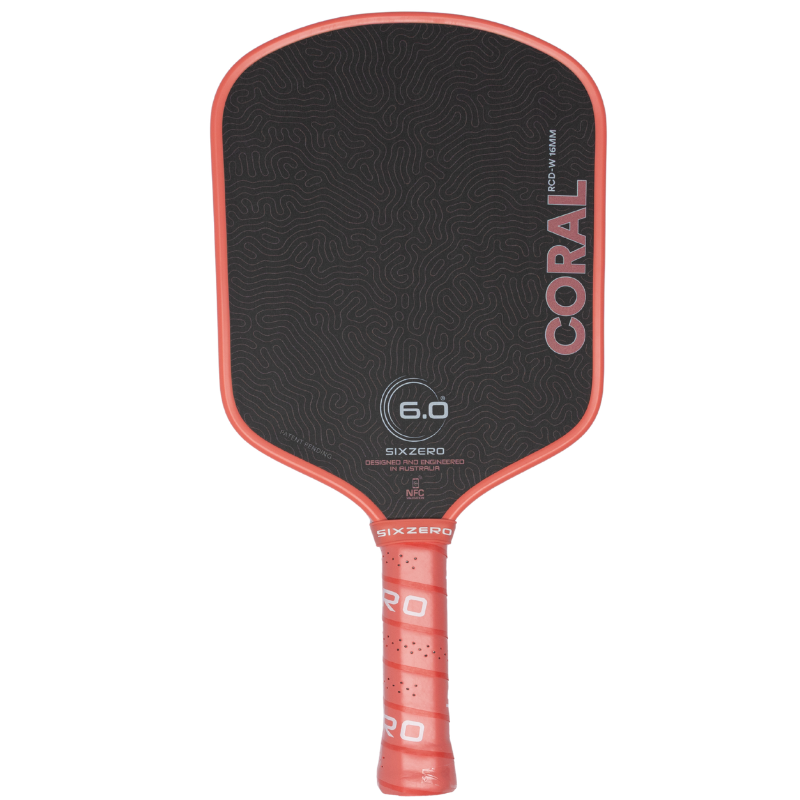 Six Zero Coral 16mm Widebody Pickleball Paddle