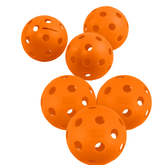 Onix Fuse Indoor Pickleballs 6 Pack - Orange