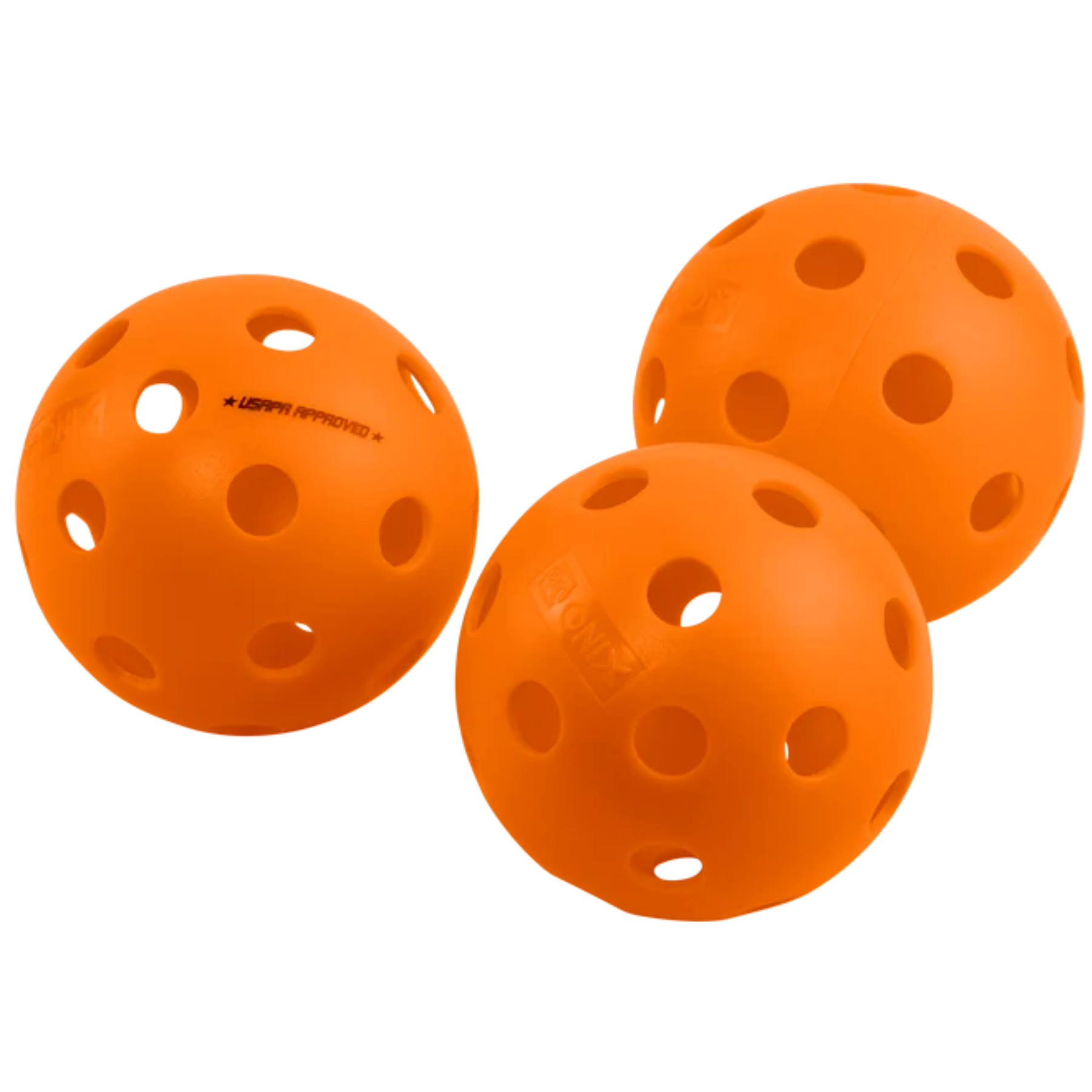 Onix Fuse Indoor 6 Pack Pickleballs - Orange