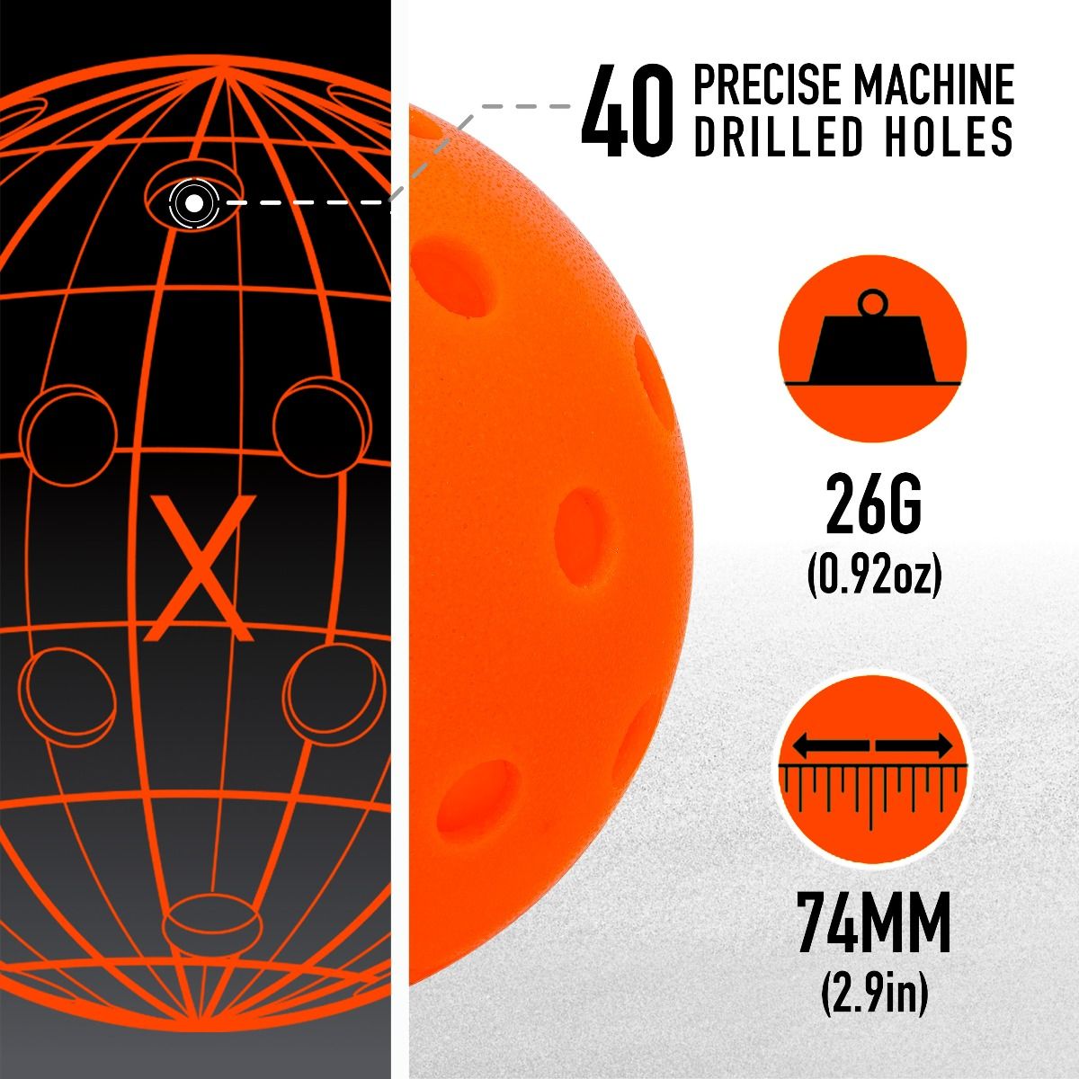 Franklin X-40 Pickleballs Ember
