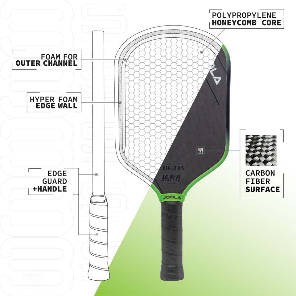 JOOLA Ben Johns Hyperion 3S 14mm Pickleball Paddle Details