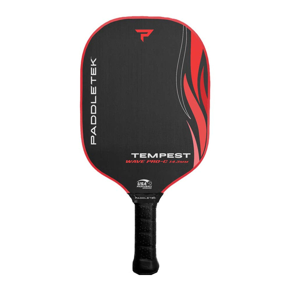 Paddletek Tempest Wave Pro-C 14.3mm Pickleball Paddle Red Wildfire